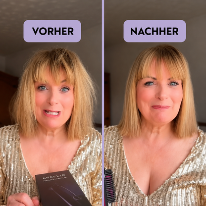 Die erste beheizbare Haarbürste für Frauen mit kurzem Haar